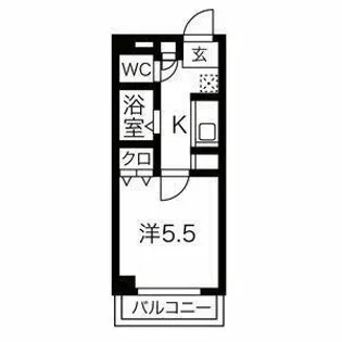 ビュークレスト今泉【4階】の間取り