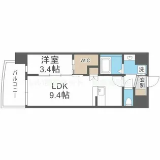 セレニテ江坂ミラク【7階】の間取り