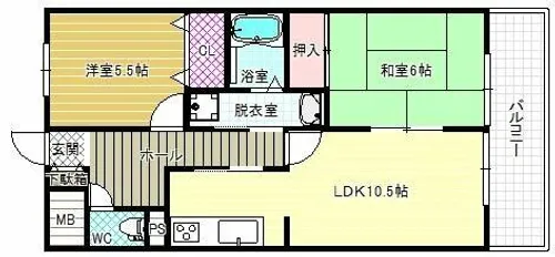 スタンドアップ野々上【1階】の間取り