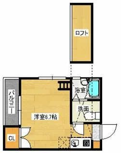 ブレインズ室見サード【2階】の間取り