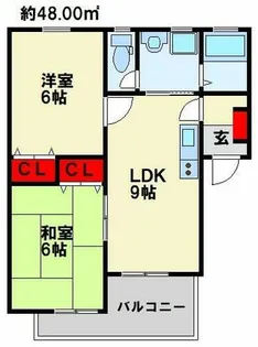 シティベール横代D【2階】の間取り