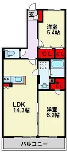 エスポワールⅡ【3階】の間取り