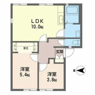 ディアスかもと【0103号室】の間取り
