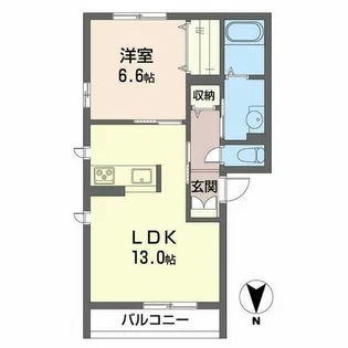 シャーメゾンWILL【0201号室】の間取り