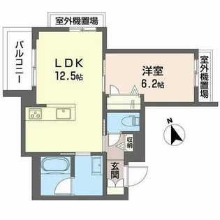 シャーメゾン グレース 忍町【0201号室】の間取り