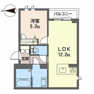シャーメゾンちきりや壬生【2階】の間取り