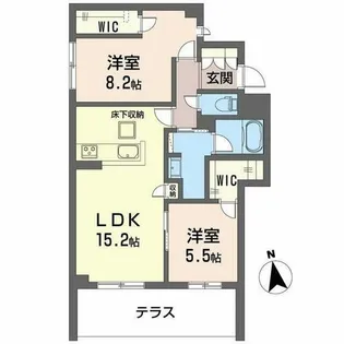 シャーメゾン深翠の杜【0101号室】の間取り