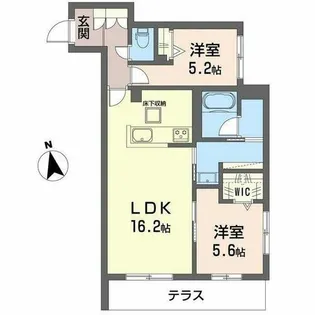 シャーメゾン深翠の杜【0103号室】の間取り