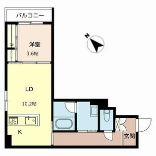 モンテリブロ横山駅前 RIGHT【0201号室】の間取り