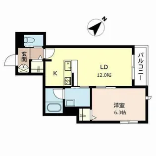 ShaMaison Eclarge 北六甲【0205号室】の間取り