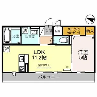 アソシエ高松東【3階】の間取り