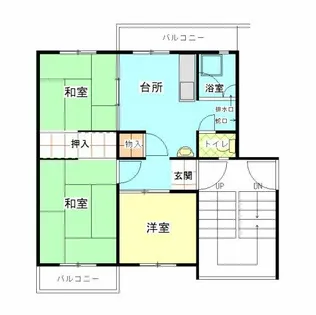 公社賃貸SMALIO 柱本【15-506号室】の間取り