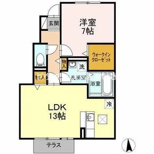 セジュール桜井 B【1階】の間取り