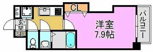 Luxe長田【10階】の間取り