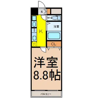 パルティール覚王山【8階】の間取り