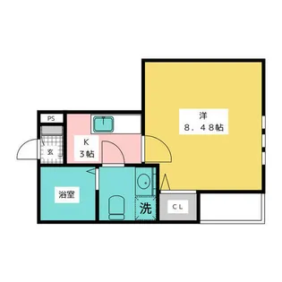 フェリーク新栄【1階】の間取り