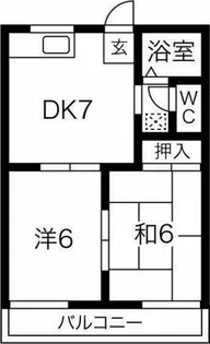 ファミールハイツ B棟【205号室】の間取り