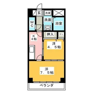 フォンテ名昭【1階】の間取り