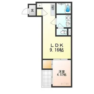 F+style藤井寺道明寺1号館【1階】の間取り