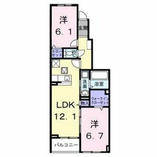 AZガーデン・ソレイユ【102号室】の間取り