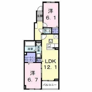 AZガーデン・ソレイユ【103号室】の間取り