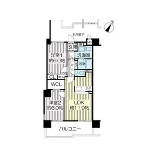 グローバル瀬田(0002947)【3階】の間取り