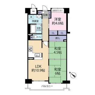 芦屋パインクレスト(0004918)【2階】の間取り