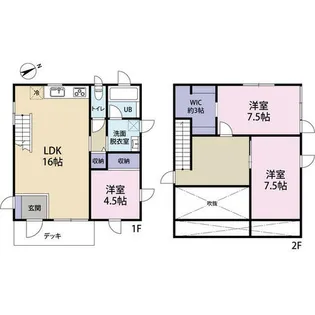 福岡県福岡市西区大字元岡【一戸建】の間取り