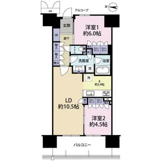 ローレルスクエアOSAKA LINK(0005518)【14階】の間取り