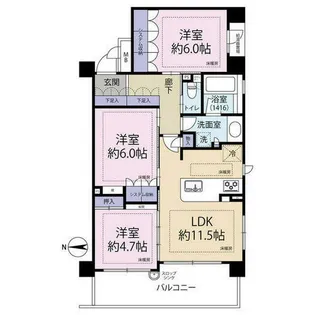 アバンエスパス烏丸御池(0005520)【5階】の間取り