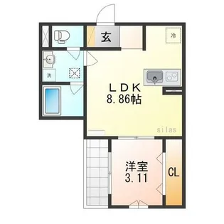 F+style藤井寺道明寺1号館【1階】の間取り