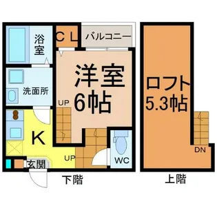 ディアコート鶴里【2階】の間取り
