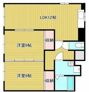 メゾン筑紫【4-A号室】の間取り