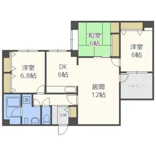 ハイム石蘭【1階】の間取り