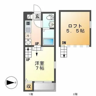 エスパス・リブレ【102号室】の間取り