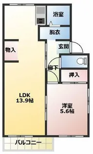 シャトル新町【2階】の間取り