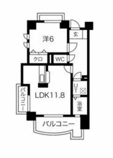 アンソレイエ勝川【4階】の間取り