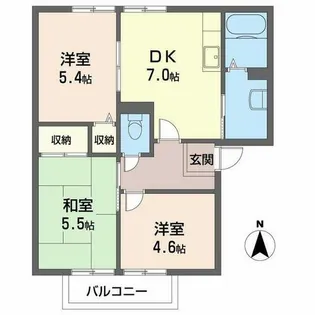 スペリオールプラザ C【0201号室】の間取り