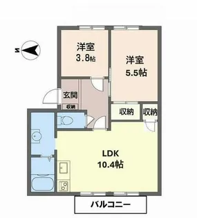 プレミール額田部【2階】の間取り