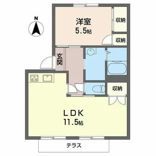 フレグランスU【1階】の間取り