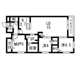 アルファスクエア円山北2条【2階】の間取り