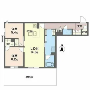和の杜 江坂【0105号室】の間取り