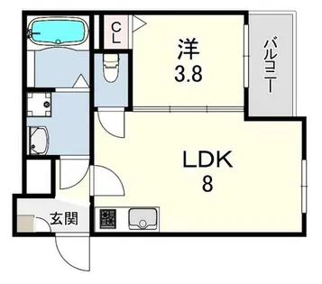 MAXIV CITY神戸鷹取TRE【1階】の間取り