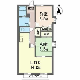 ガーデンハイツ【0201号室】の間取り