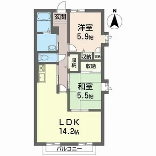ガーデンハイツ【0201号室】の間取り