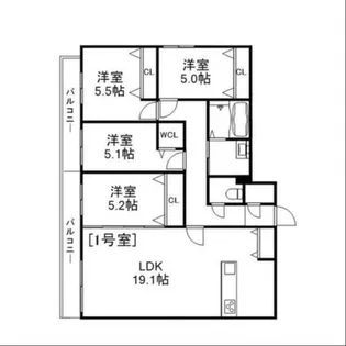 Alivis美園【2階】の間取り