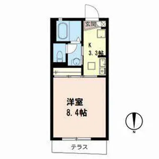 シャルマン シャンブル II【0102号室】の間取り
