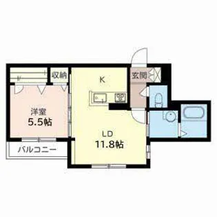 アーククレスト豊中駅前【0303号室】の間取り