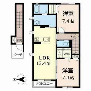 ShaMaison アメジスト巽東【0201号室】の間取り