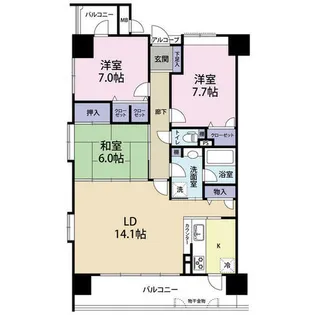 アルファステイツ西明石駅前(0005539)【5階】の間取り